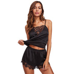 EloraSleep™ After Hours Pajama Set – Noir