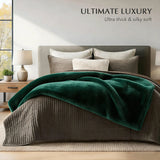 ROSEKIND Faux Fur Rabbit Throw Blanket – Warm, Fluffy & Cozy