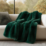 ROSEKIND Faux Fur Rabbit Throw Blanket – Warm, Fluffy & Cozy