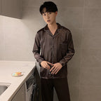 Luxury Satin Pajama Set – Elegant Couple Sleepwear for Men & Women