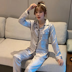 Luxury Satin Pajama Set – Elegant Couple Sleepwear for Men & Women
