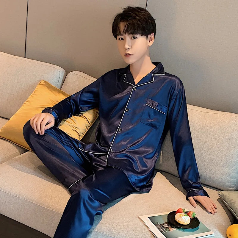 Luxury Satin Pajama Set – Elegant Couple Sleepwear for Men & Women
