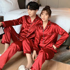 Luxury Satin Pajama Set – Elegant Couple Sleepwear for Men & Women