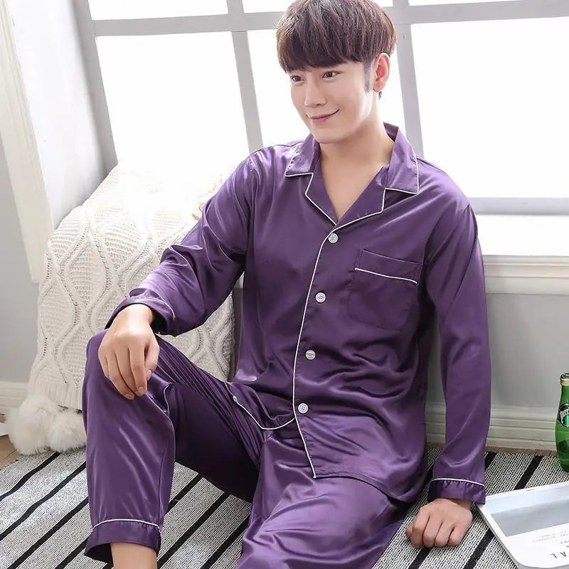Luxury Satin Pajama Set – Elegant Couple Sleepwear for Men & Women