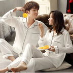 Luxury Satin Pajama Set – Elegant Couple Sleepwear for Men & Women