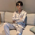Luxury Satin Pajama Set – Elegant Couple Sleepwear for Men & Women