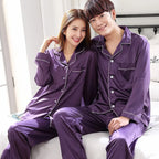 Luxury Satin Pajama Set – Elegant Couple Sleepwear for Men & Women