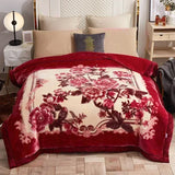 European Style Warm Raschel Blanket for Winter – Luxury Thick Double-Sided Flocked Comforter