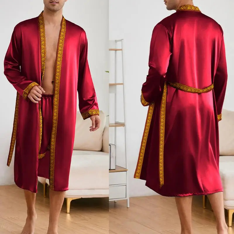 EloraSleep™ Satin Kimono Lounge Set – Lightweight & Cooling Comfort
