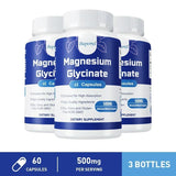 Magnesium Glycinate - Supports Nerve, Muscle, Bone and Heart Health, Helps with Stress, Sleep Quality Support, Muscles Recovery