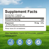 Magnesium Glycinate - Supports Nerve, Muscle, Bone and Heart Health, Helps with Stress, Sleep Quality Support, Muscles Recovery