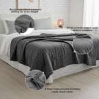 King Size Weighted Blanket for Adults & Couples – 78x85 Inches, 25 lbs, Grey
