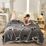 Double Layer Raschel Blanket – Soft Warm Faux Fur Mink Throw, Thick Fluffy Microfiber Plush Weighted Blanket for Beds