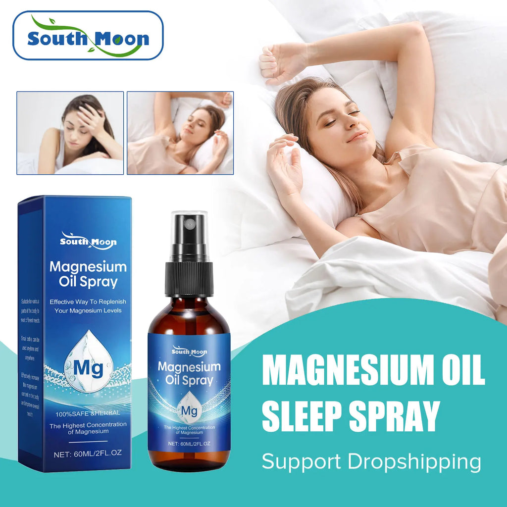 SOUTH MOON Magnesium Sleep Aid Spray – Relax, Sleep Better & Wake Refreshed