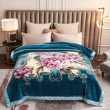 European Style Warm Raschel Blanket for Winter – Luxury Thick Double-Sided Flocked Comforter
