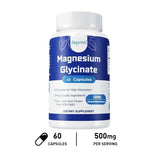 Magnesium Glycinate - Supports Nerve, Muscle, Bone and Heart Health, Helps with Stress, Sleep Quality Support, Muscles Recovery