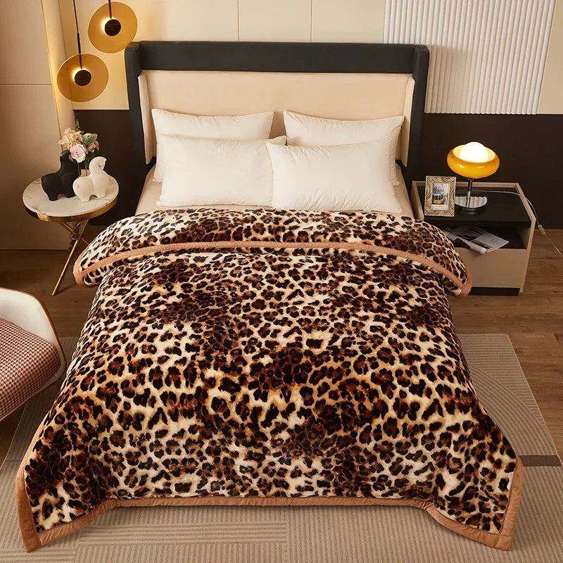 Double Layer Winter Raschel Plush Weighted Blanket – Soft, Warm & Cozy