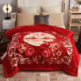 European Style Warm Raschel Blanket for Winter – Luxury Thick Double-Sided Flocked Comforter