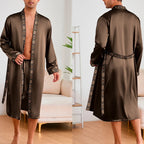 EloraSleep™ Satin Kimono Lounge Set – Lightweight & Cooling Comfort