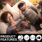 2-Pack Silk Sleep Mask – Elastic Blackout Eye Mask with Adjustable Strap&nbsp