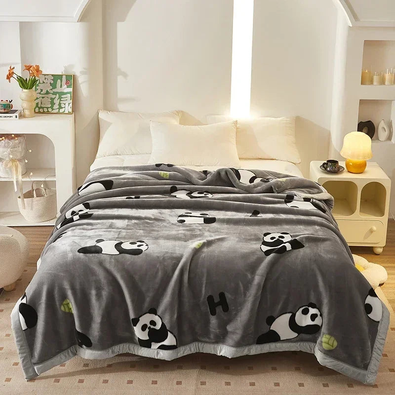 Double Layer Winter Raschel Plush Weighted Blanket – Soft, Warm & Cozy