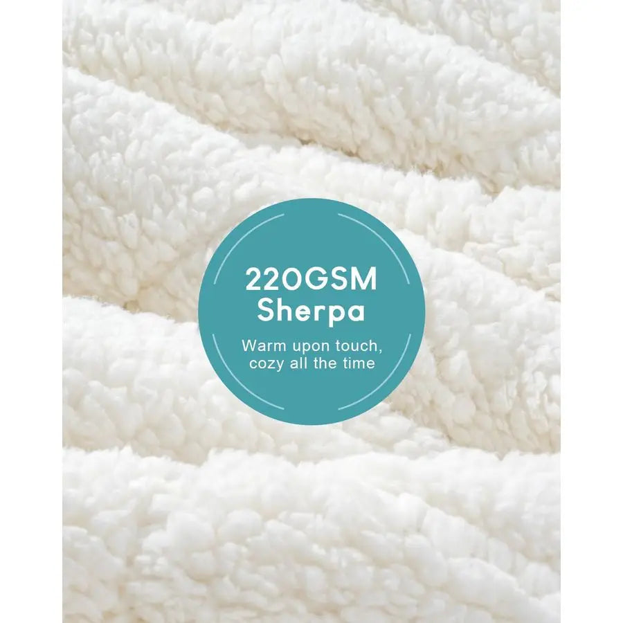 EloraSleep™ 15lb Weighted Blanket – Ultra-Soft Sherpa Comfort for Relaxing Sleep