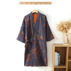 Elora Sleep™ Men’s Premium Cotton Kimono Robe – Lightweight Breathable Loungewear