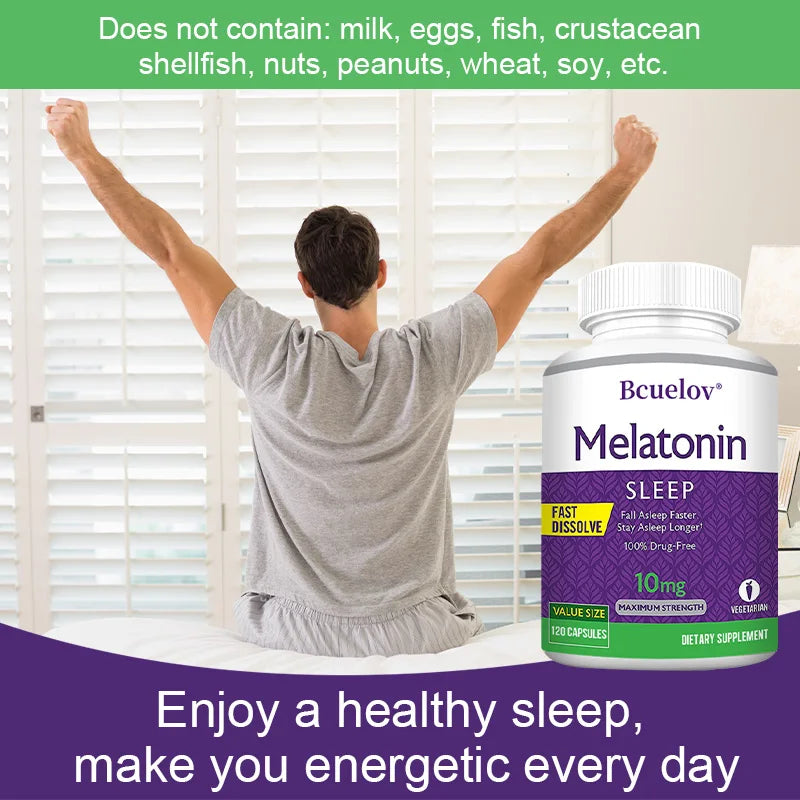 Bcuelov® Melatonin 10mg – 120 Capsules