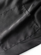 EloraSleep™ Black Satin Sleepwear Set – Luxury Robe & Shorts Loungewear