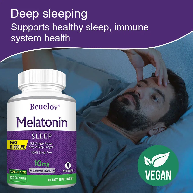 Bcuelov® Melatonin 10mg – 120 Capsules