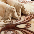 European Style Warm Raschel Blanket for Winter – Luxury Thick Double-Sided Flocked Comforter