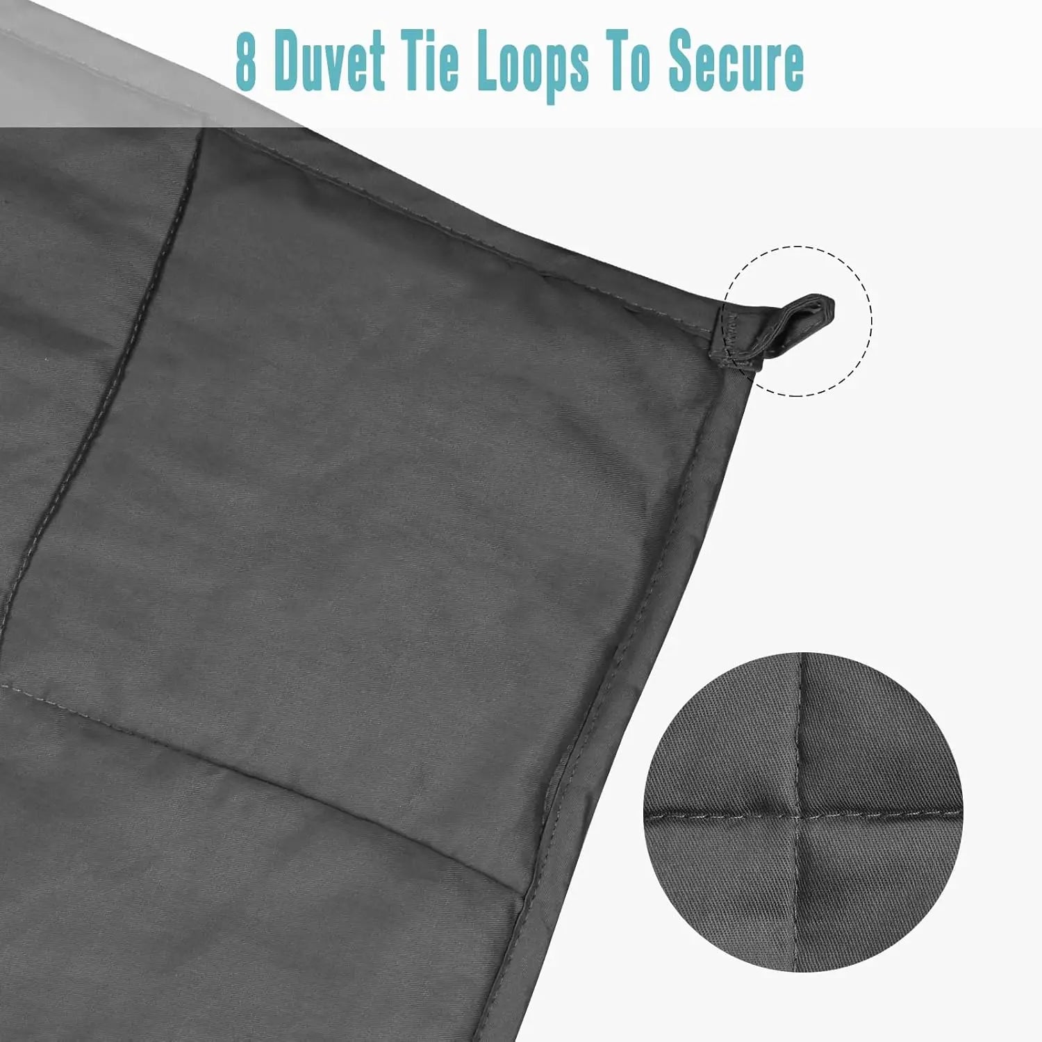30LB Weighted Blanket for Adults – Aqua Microfiber, 86x90, All-Season Comfort