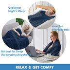 Huloo Sleep Navy Blue Weighted Blanket – Thick, Soft & All-Season Comfort