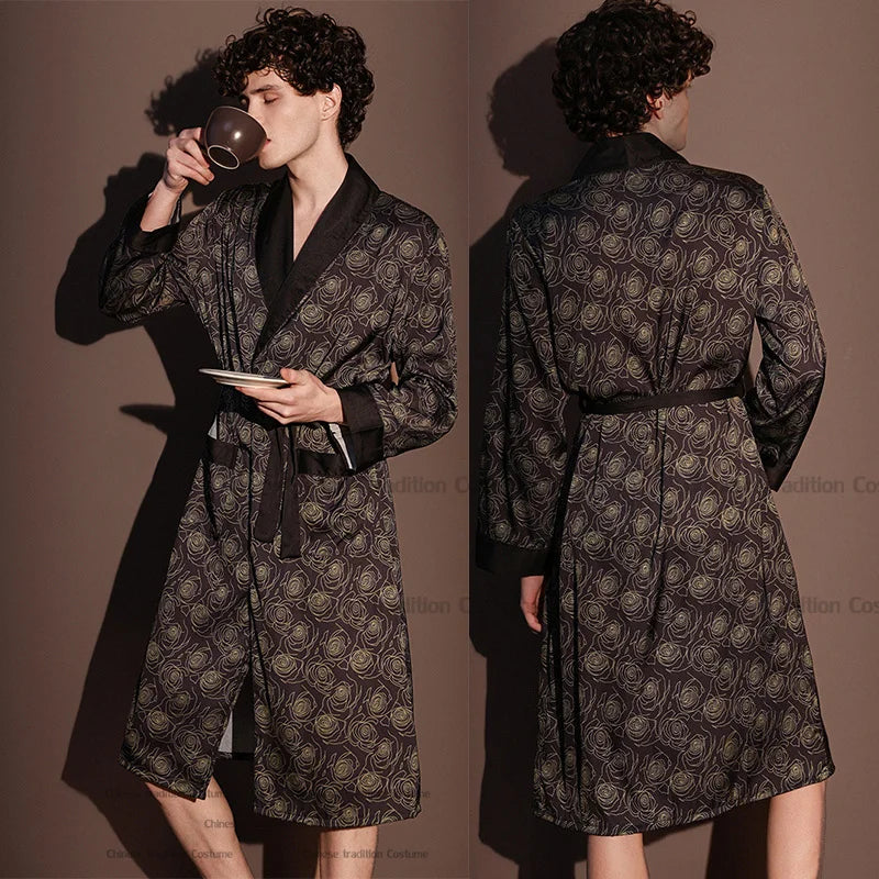 EloraSleep™ Satin Kimono Robe – Lightweight & Cooling Comfort