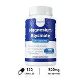 Magnesium Glycinate - Supports Nerve, Muscle, Bone and Heart Health, Helps with Stress, Sleep Quality Support, Muscles Recovery