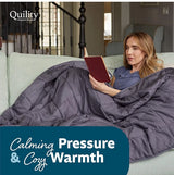 20 lb Weighted Blanket for Adults – 60x80 Full Size, Soft Gray Cotton Blanket for Stress Relief & Deep Sleep