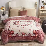 European Style Warm Raschel Blanket for Winter – Luxury Thick Double-Sided Flocked Comforter