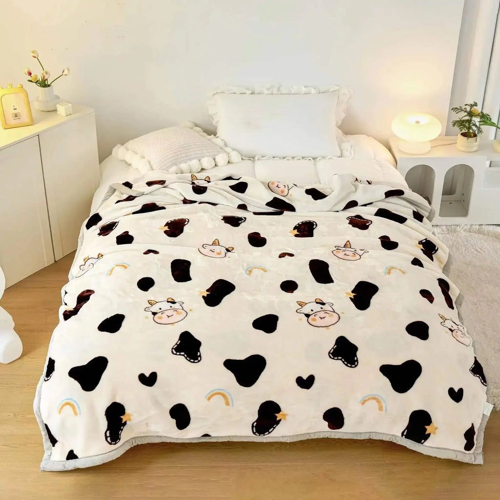 Double Layer Raschel Blanket – Soft Warm Faux Fur Mink Throw, Thick Fluffy Microfiber Plush Weighted Blanket for Beds