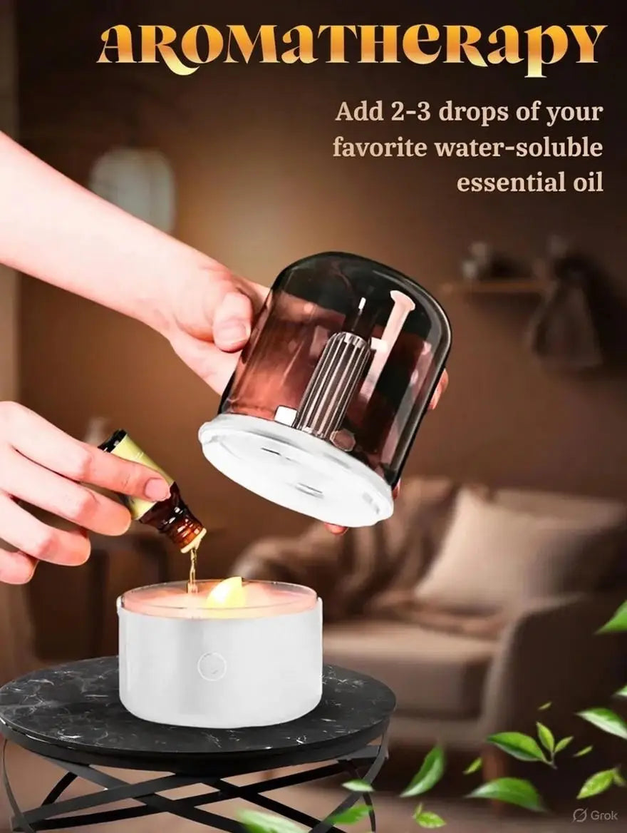 EloraSleep™ EmberGlow 120ml Flame Aroma Diffuser