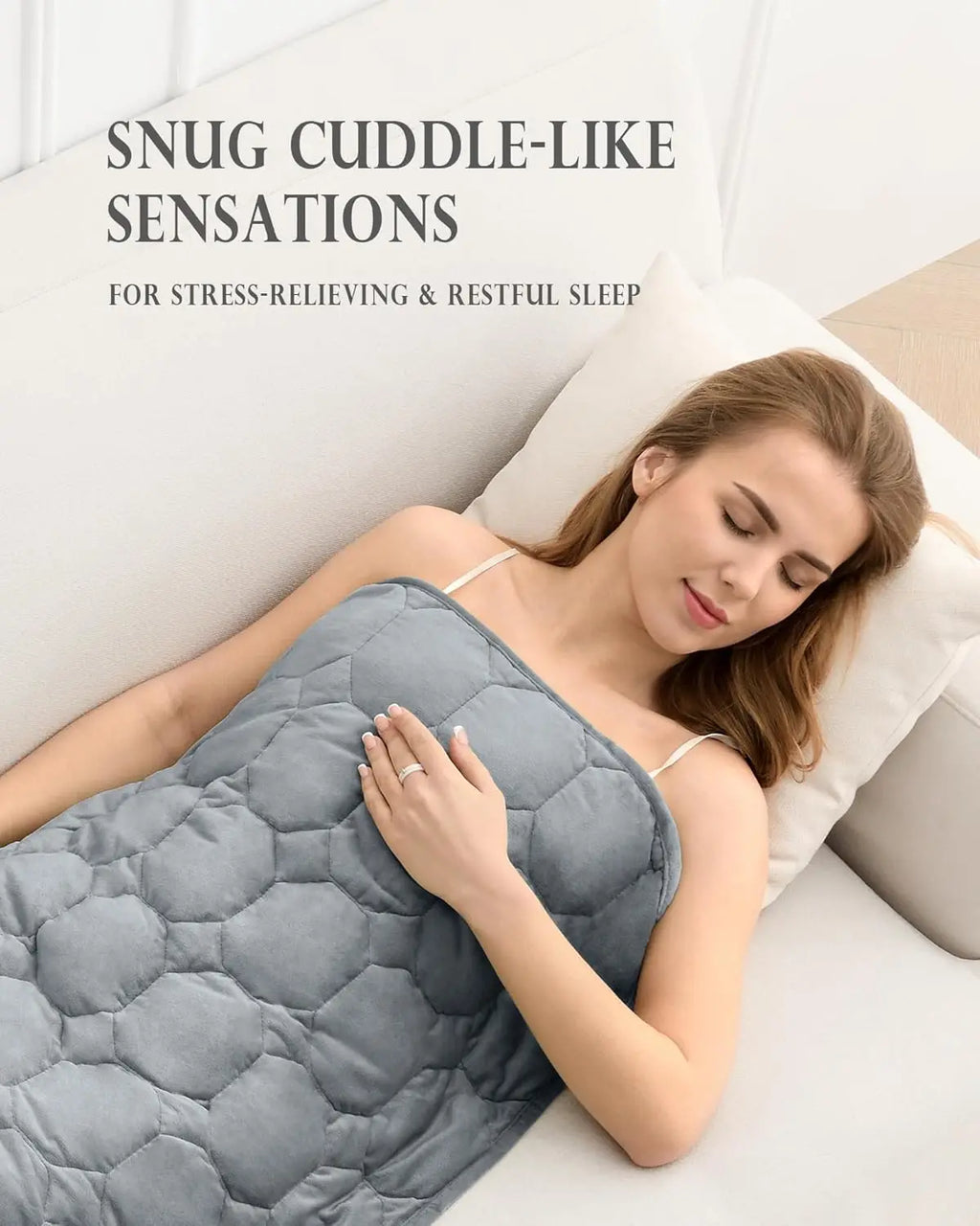 EloraSleep™ 7lb Weighted Lap Blanket – Gentle Relaxation & Comfort