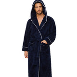 EloraSleep™ Stone Plush Robe – Hotel-Soft Flannel Bathrobe for Men