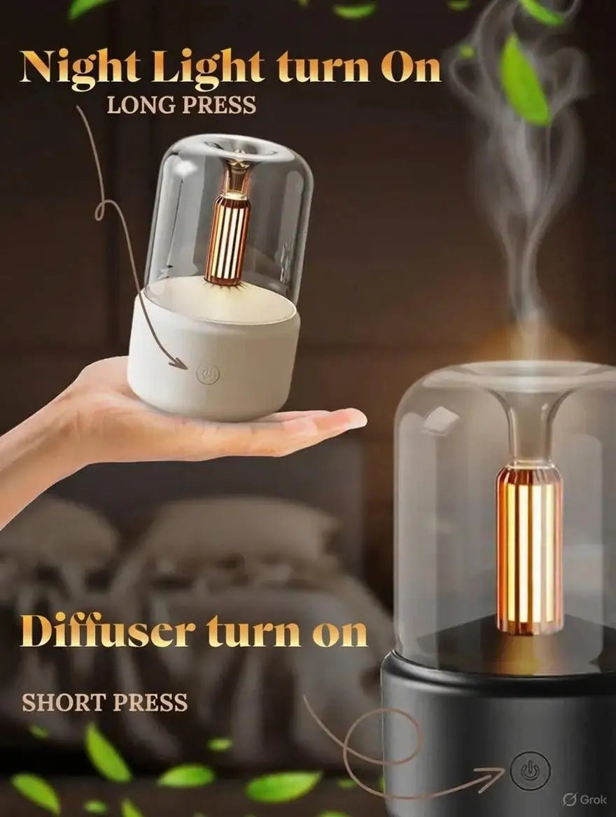 EloraSleep™ EmberGlow 120ml Flame Aroma Diffuser