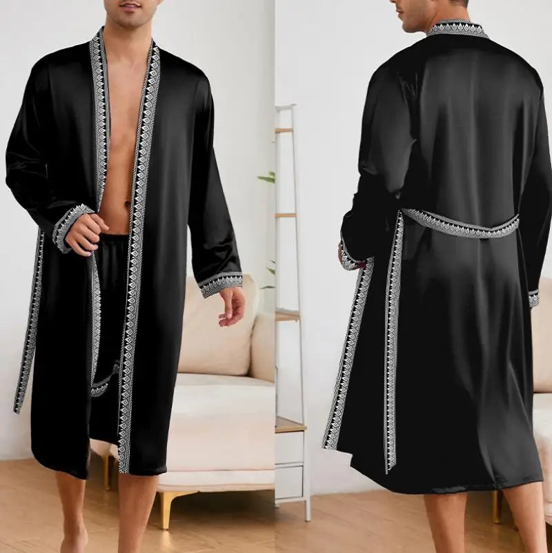 EloraSleep™ Satin Kimono Lounge Set – Lightweight & Cooling Comfort