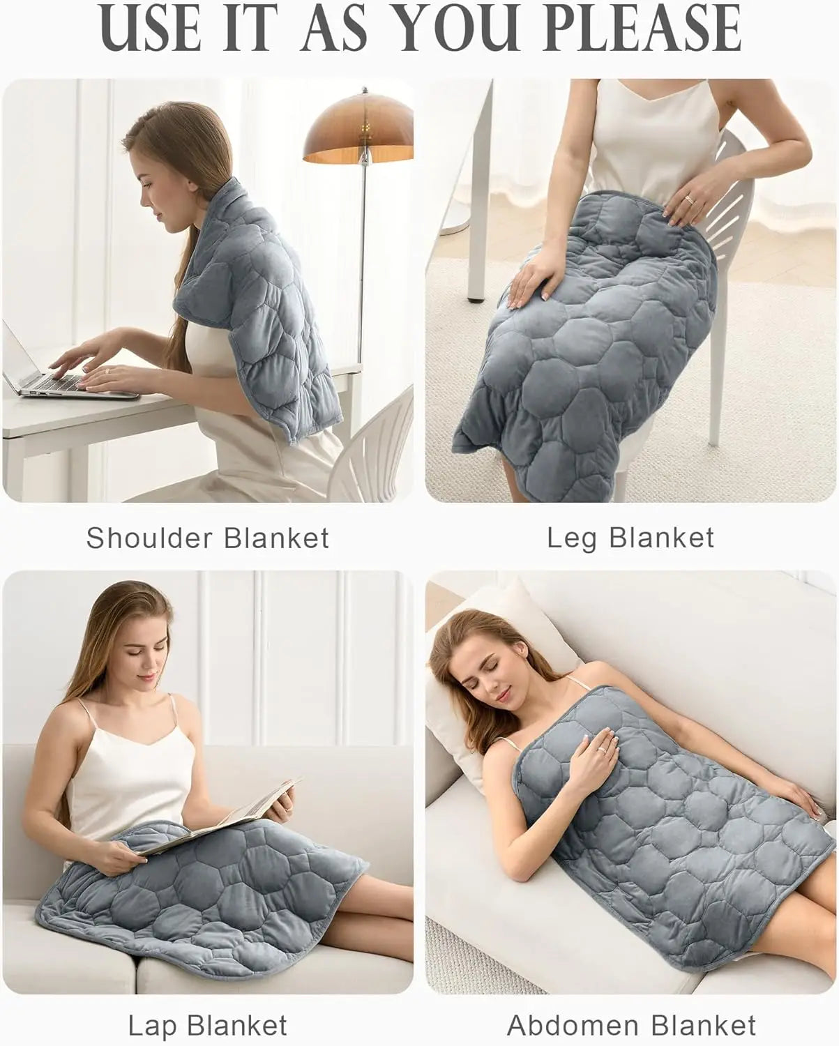 EloraSleep™ 7lb Weighted Lap Blanket – Gentle Relaxation & Comfort