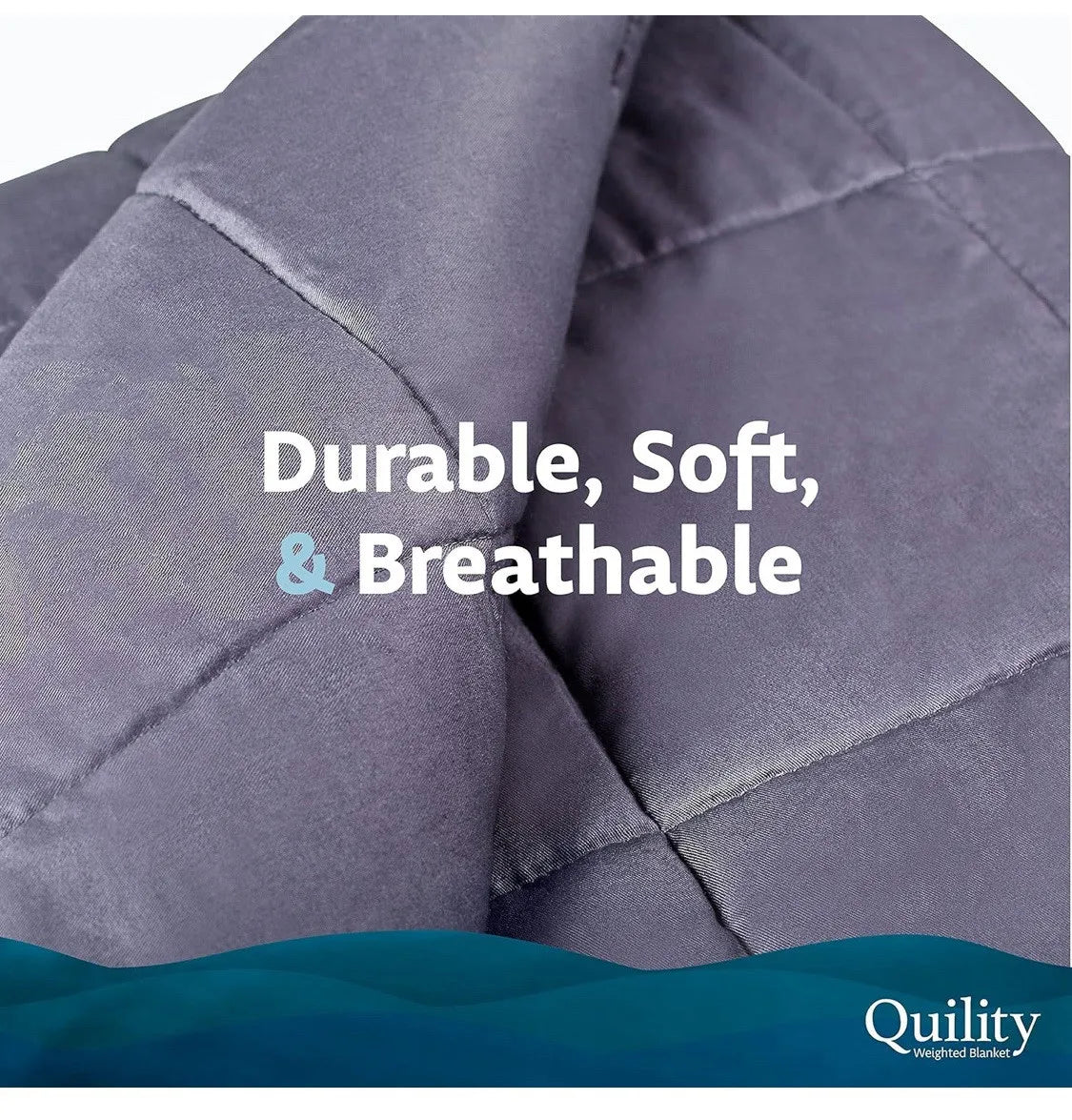 20 lb Weighted Blanket for Adults – 60x80 Full Size, Soft Gray Cotton Blanket for Stress Relief & Deep Sleep