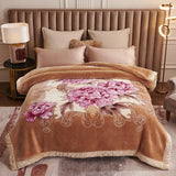 European Style Warm Raschel Blanket for Winter – Luxury Thick Double-Sided Flocked Comforter