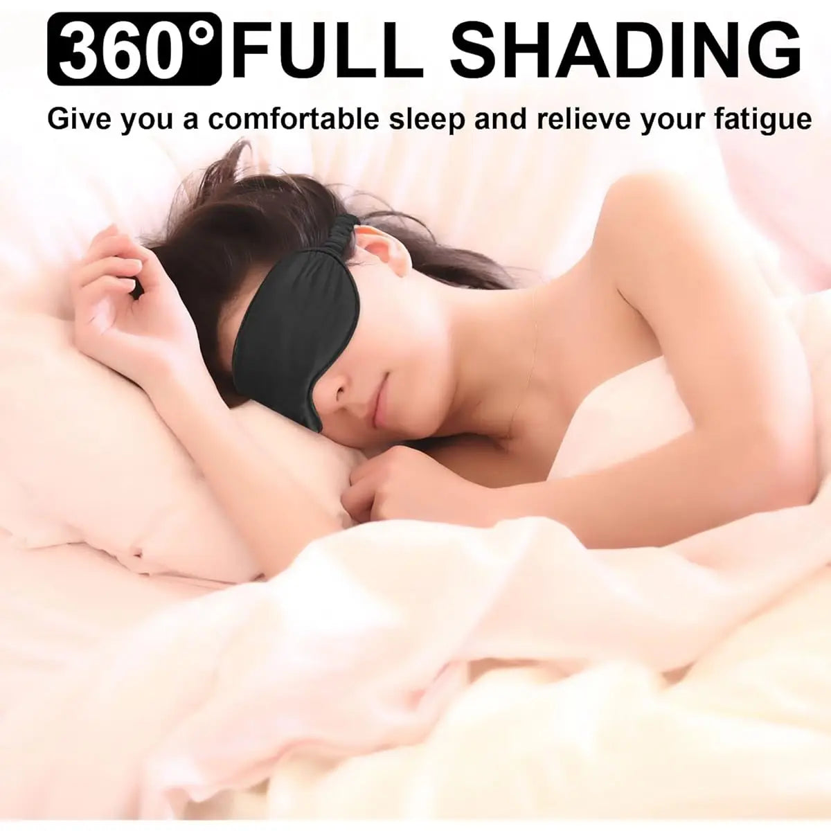 2-Pack Silk Sleep Mask – Elastic Blackout Eye Mask with Adjustable Strap&nbsp