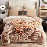 European Style Warm Raschel Blanket for Winter – Luxury Thick Double-Sided Flocked Comforter