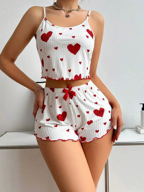 2-Piece Women’s Pajama Shorts Set – Sexy Camisole & Shorts Homewear