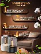 EloraSleep™ EmberGlow 120ml Flame Aroma Diffuser